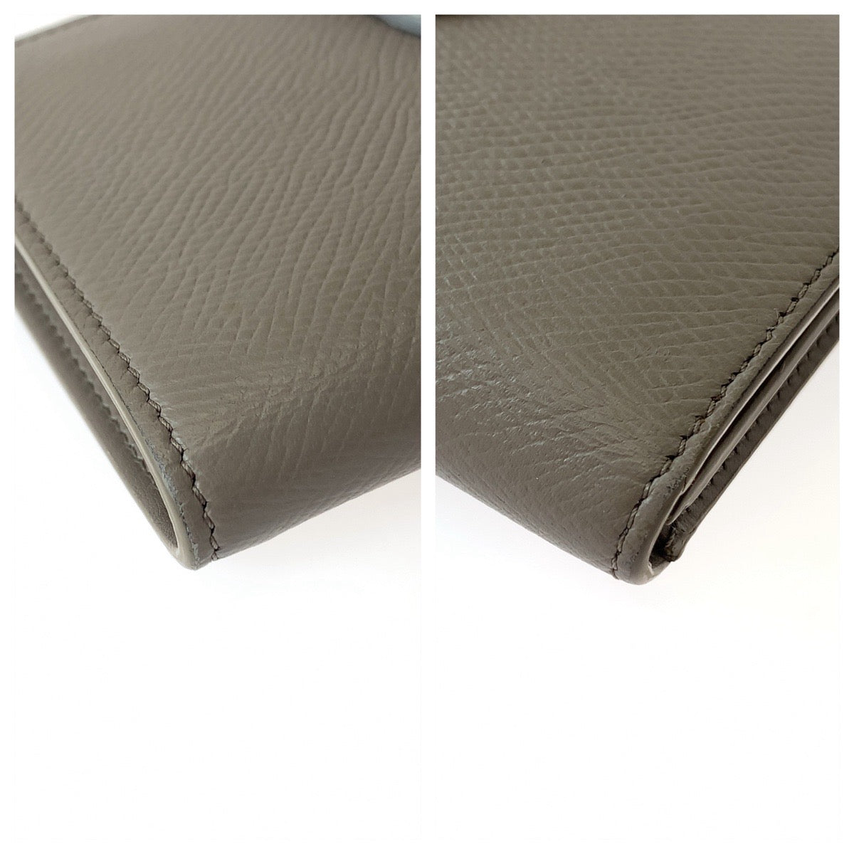 CELINE セリーヌ ミディアムストラップ グレージュ ライトブルー ゴールド金具 PVC 10B643BBRU 折財布 コンパクトウォレット  レディース
