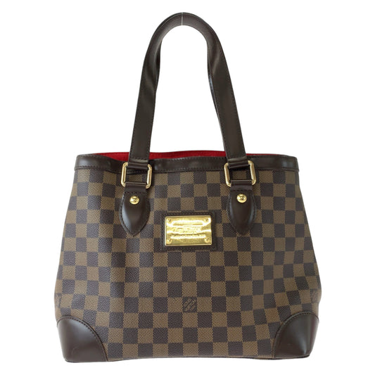 LOUIS VUITTON ルイヴィトン ダミエ エベヌ ハムステッドPM ブラウン ゴールド金具 PVC N51205 トートバッグ ハンドバッグ ショルダーバッグ  レディース