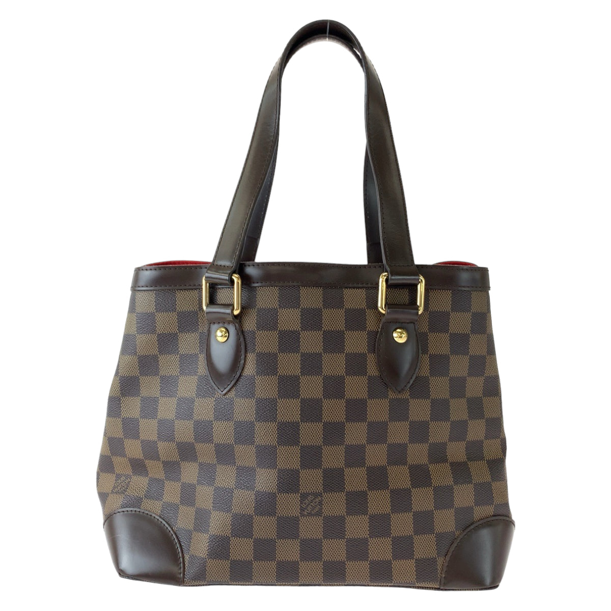 LOUIS VUITTON ルイヴィトン ダミエ エベヌ ハムステッドPM ブラウン ゴールド金具 PVC N51205 トートバッグ ハンドバッグ ショルダーバッグ  レディース