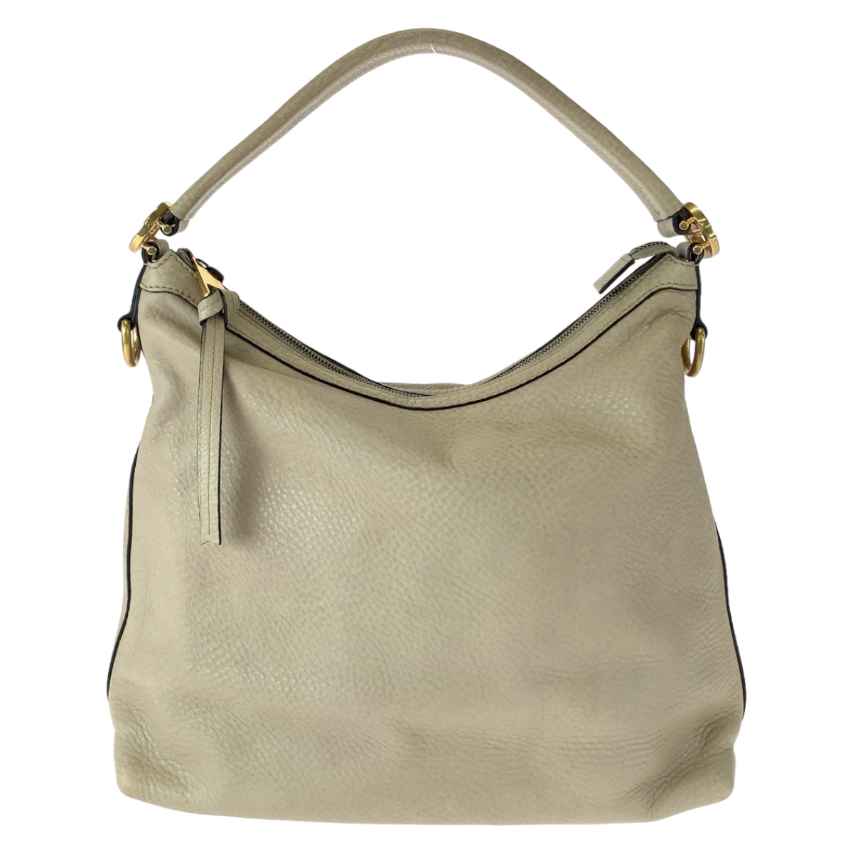 12216
GUCCI グッチ インターロッキング ホーボー ベージュ ゴールド金具 レザー 326514 ショルダーバッグ  レディース