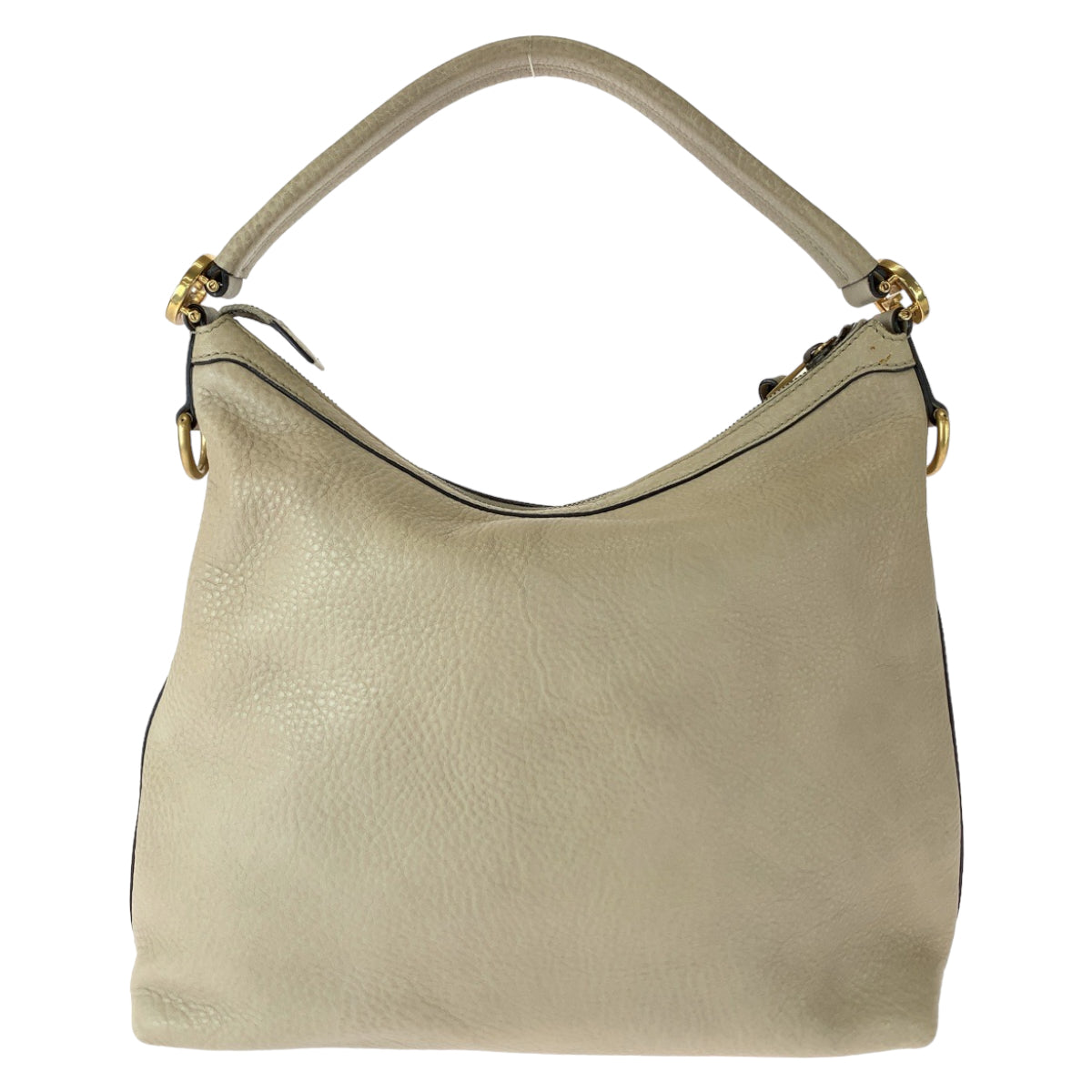 12216
GUCCI グッチ インターロッキング ホーボー ベージュ ゴールド金具 レザー 326514 ショルダーバッグ  レディース