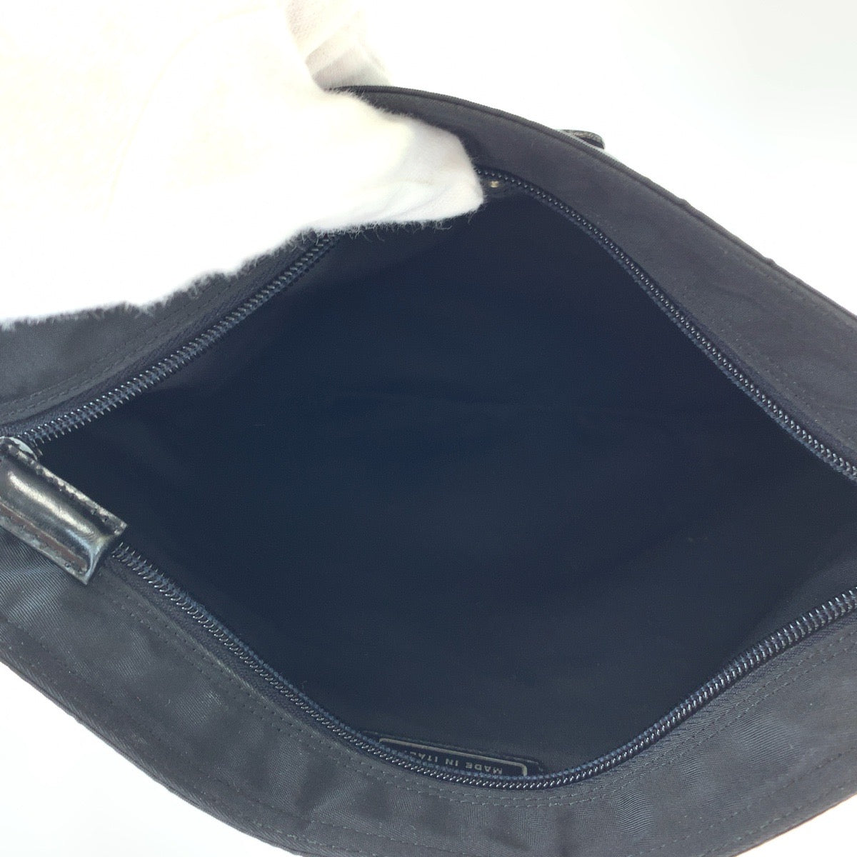 PRADA Tessuto Triangle Logo Plate Unisex Black Silver Hardware Nylon VA0053 Shoulder Bag Crossbody Women's