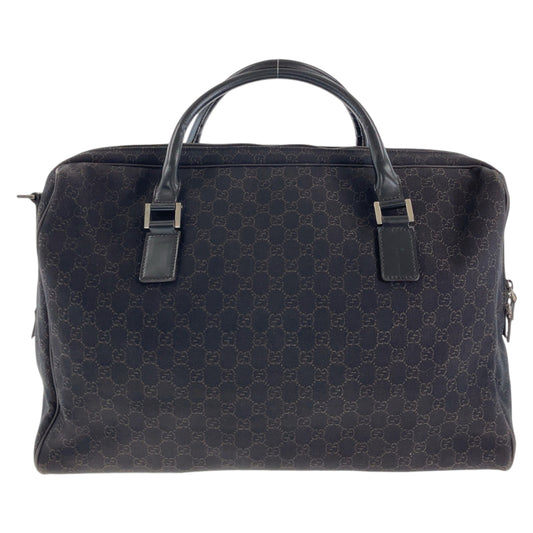 12209
GUCCI グッチ ダークブラウン シルバー金具 GGキャンバス / レザー 196356 ボストンバッグ 男女兼用  レディース ABP37