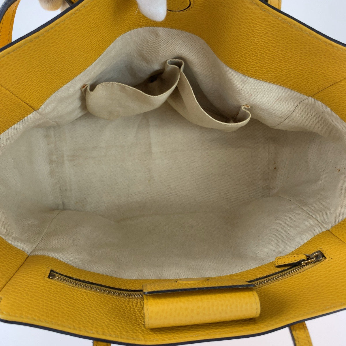 12206
GUCCI グッチ スウィング イエロー ゴールド金具 レザー トートバッグ ショルダーバッグ  レディース