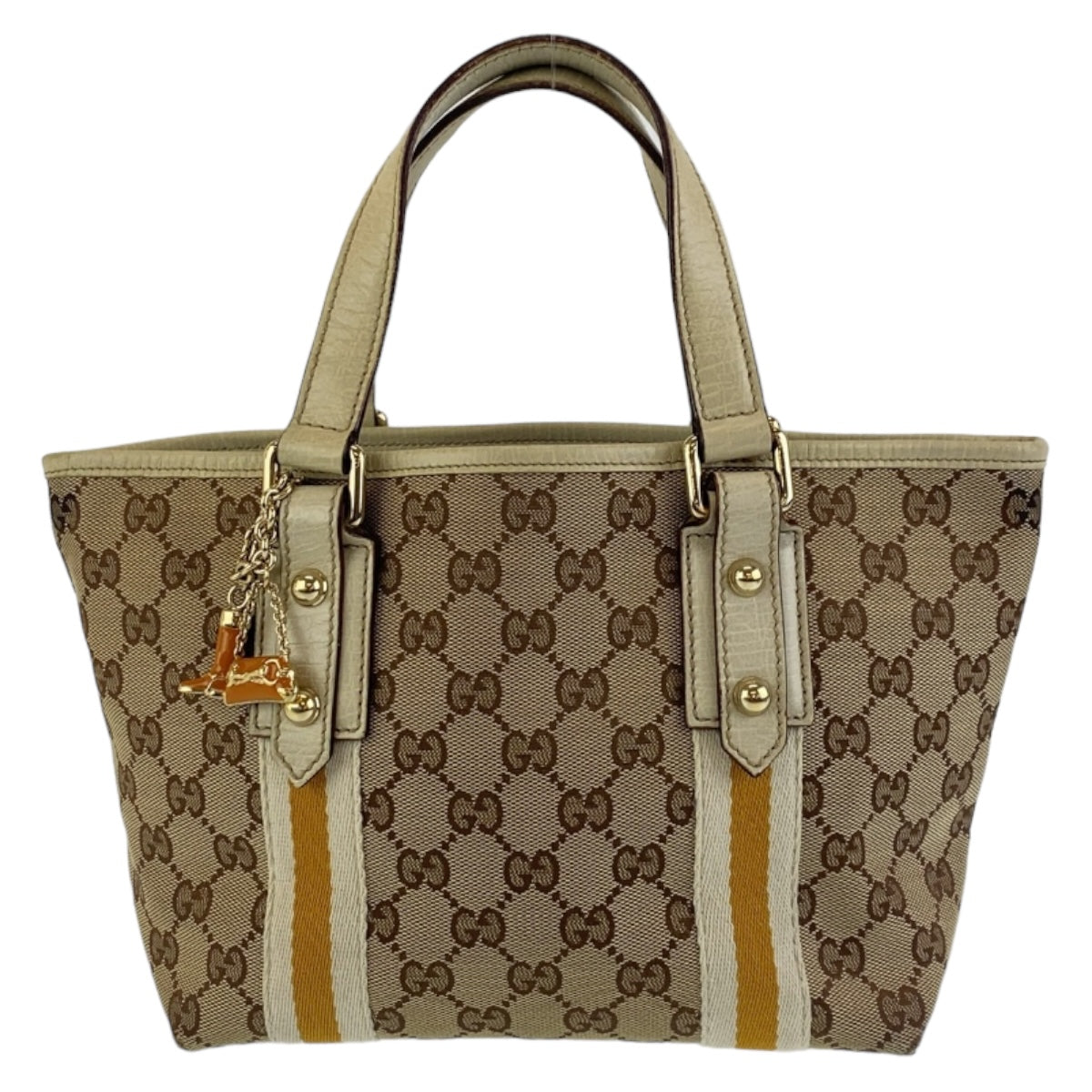 12204
GUCCI グッチ シェリー ベージュ マルチカラー ゴールド金具 GGキャンバス 139261 トートバッグ ハンドバッグ  レディース