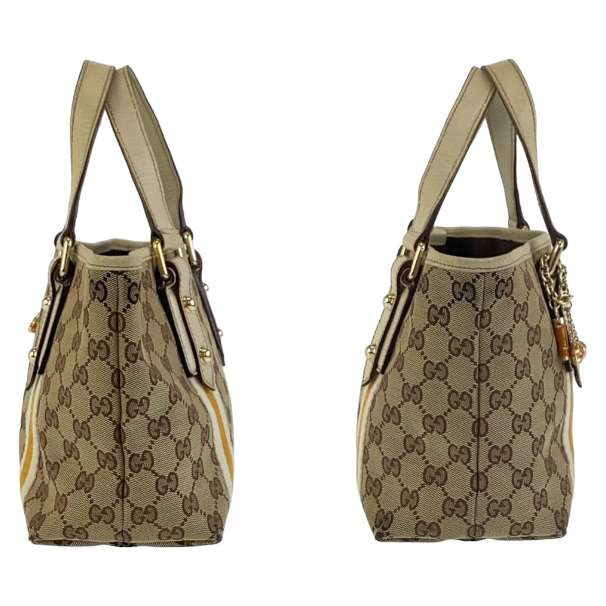 12204
GUCCI グッチ シェリー ベージュ マルチカラー ゴールド金具 GGキャンバス 139261 トートバッグ ハンドバッグ  レディース