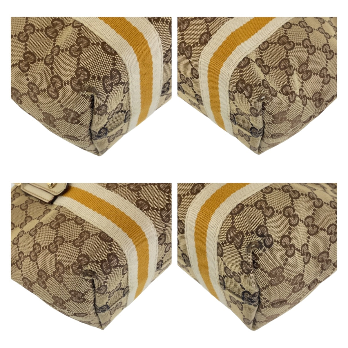 12204
GUCCI グッチ シェリー ベージュ マルチカラー ゴールド金具 GGキャンバス 139261 トートバッグ ハンドバッグ  レディース