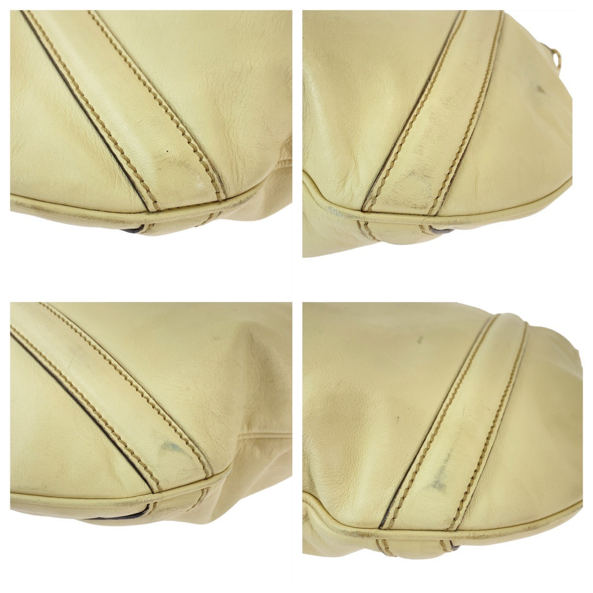 12203
GUCCI グッチ インターロッキング ニューブリット ホワイト ベージュ ゴールド金具 レザー 162336 トートバッグ ショルダーバッグ  レディース