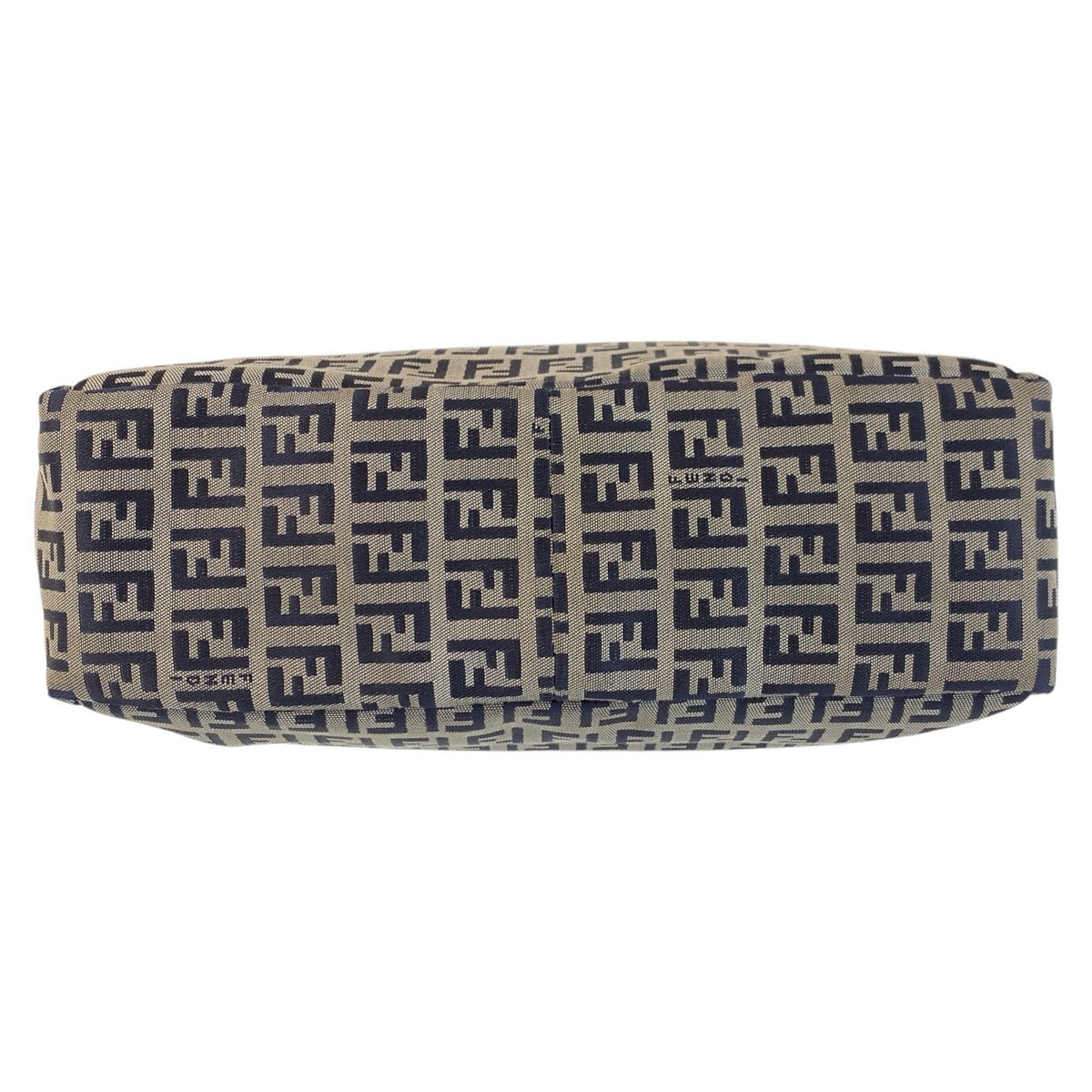 FENDI フェンディ ズッキーノ グレー ネイビー シルバー金具 キャンバス / レザー トートバッグ ショルダーバッグ  レディース