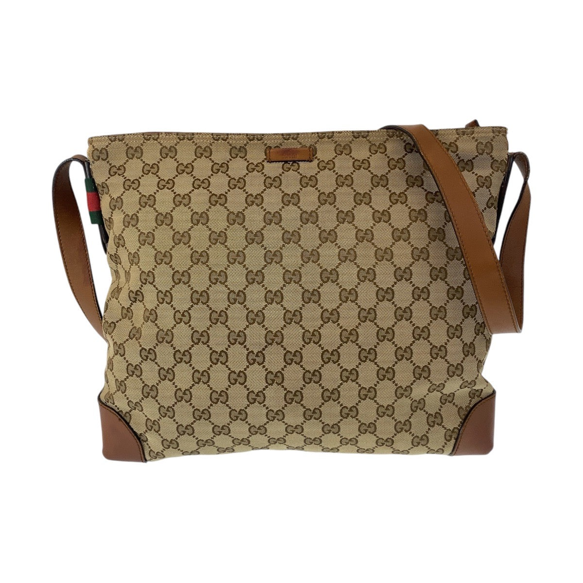 GUCCI グッチ シェリーライン ブラウン ベージュ シルバー金具 GGキャンバス / レザー 308930 斜めがけ ショルダーバッグ メッセンジャーバッグ  レディース