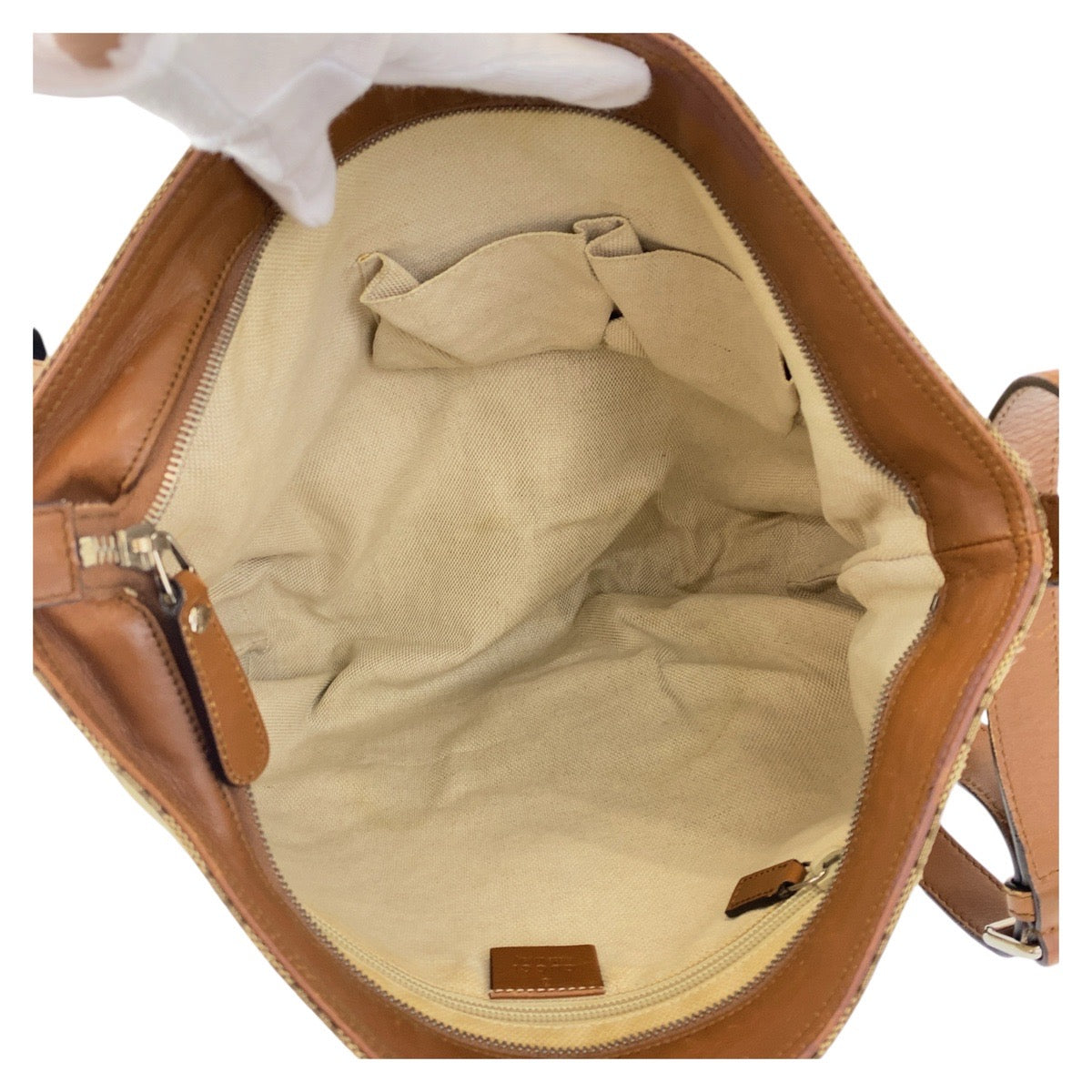 GUCCI グッチ シェリーライン ブラウン ベージュ シルバー金具 GGキャンバス / レザー 308930 斜めがけ ショルダーバッグ メッセンジャーバッグ  レディース