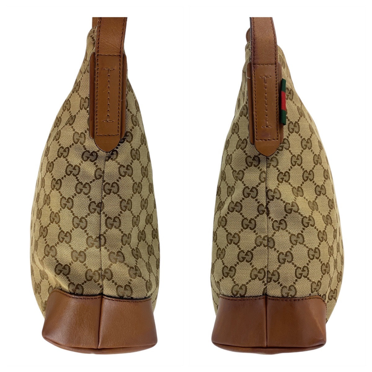 GUCCI グッチ シェリーライン ブラウン ベージュ シルバー金具 GGキャンバス / レザー 308930 斜めがけ ショルダーバッグ メッセンジャーバッグ  レディース