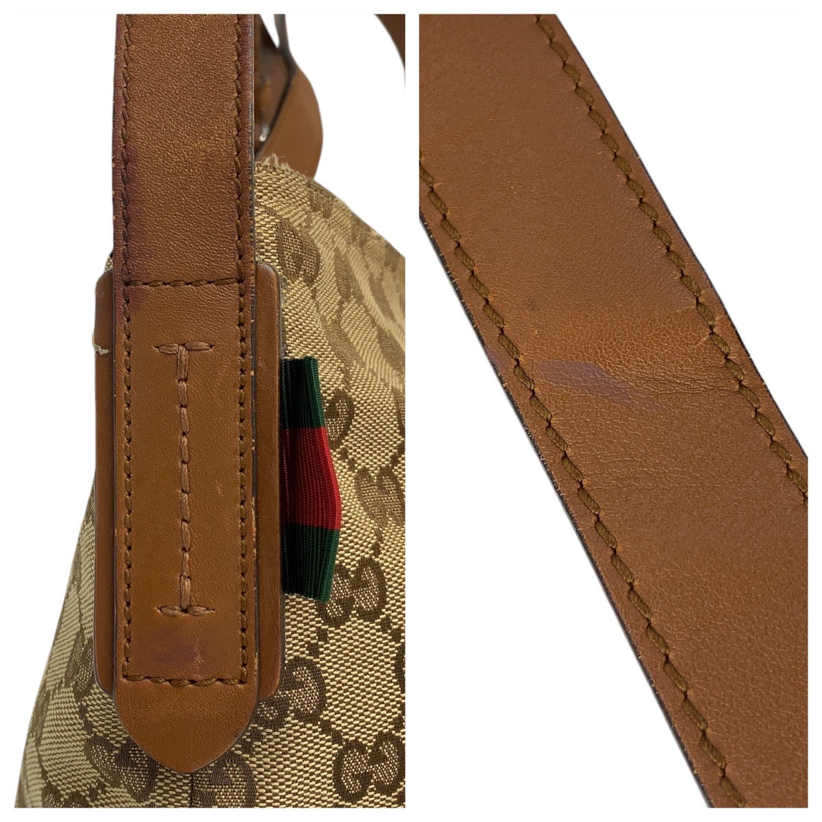 GUCCI グッチ シェリーライン ブラウン ベージュ シルバー金具 GGキャンバス / レザー 308930 斜めがけ ショルダーバッグ メッセンジャーバッグ  レディース