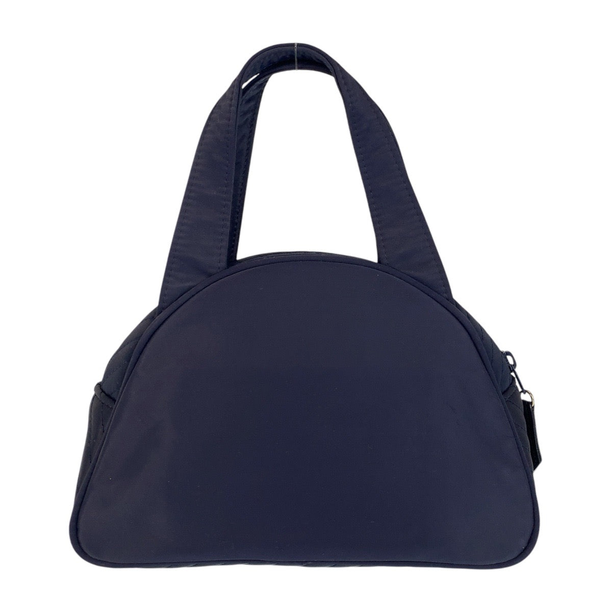 YVES SAINT LAURENT イヴ サンローラン YSL ネイビー シルバー金具 ナイロン ハンドバッグ  レディース