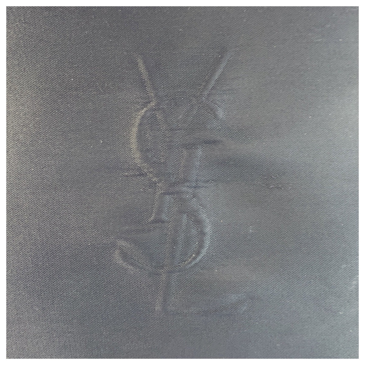 YVES SAINT LAURENT イヴ サンローラン YSL ネイビー シルバー金具 ナイロン ハンドバッグ  レディース