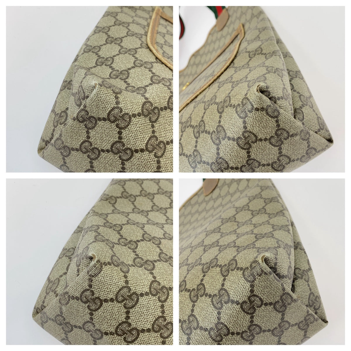 12197
GUCCI グッチ オールドグッチ シェリーライン インターロッキング ブラウン グレー GGスプリームキャンバス / レザー 39 02 003 トートバッグ ショルダーバッグ 男女兼用  レディース