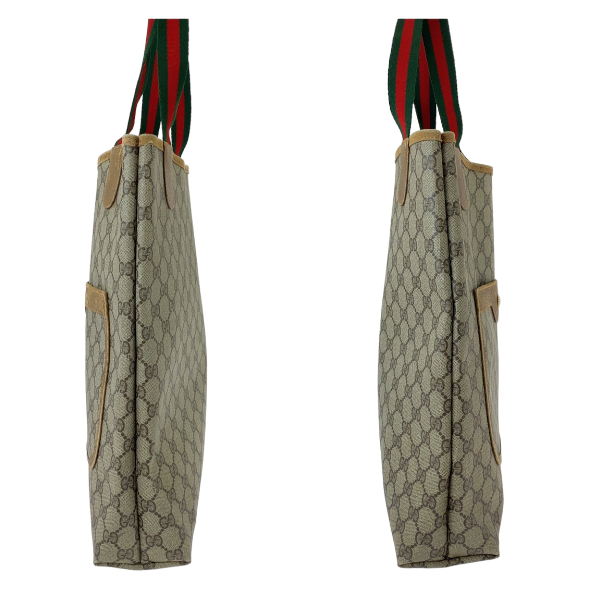 12197
GUCCI グッチ オールドグッチ シェリーライン インターロッキング ブラウン グレー GGスプリームキャンバス / レザー 39 02 003 トートバッグ ショルダーバッグ 男女兼用  レディース