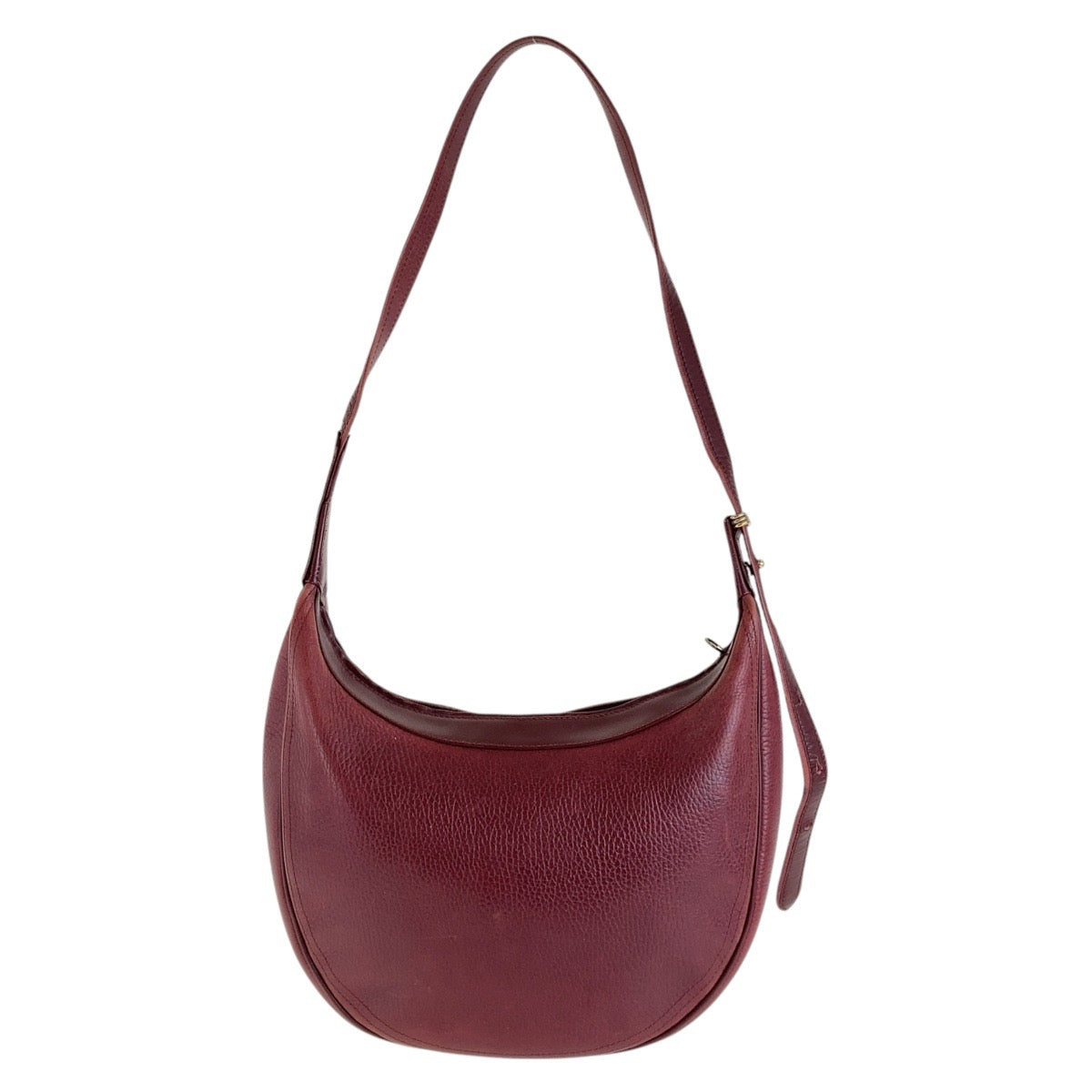 12912
CARTIER カルティエ マストライン ワインレッド ボルドー ゴールド金具 レザー ショルダーバッグ ポシェット  レディース