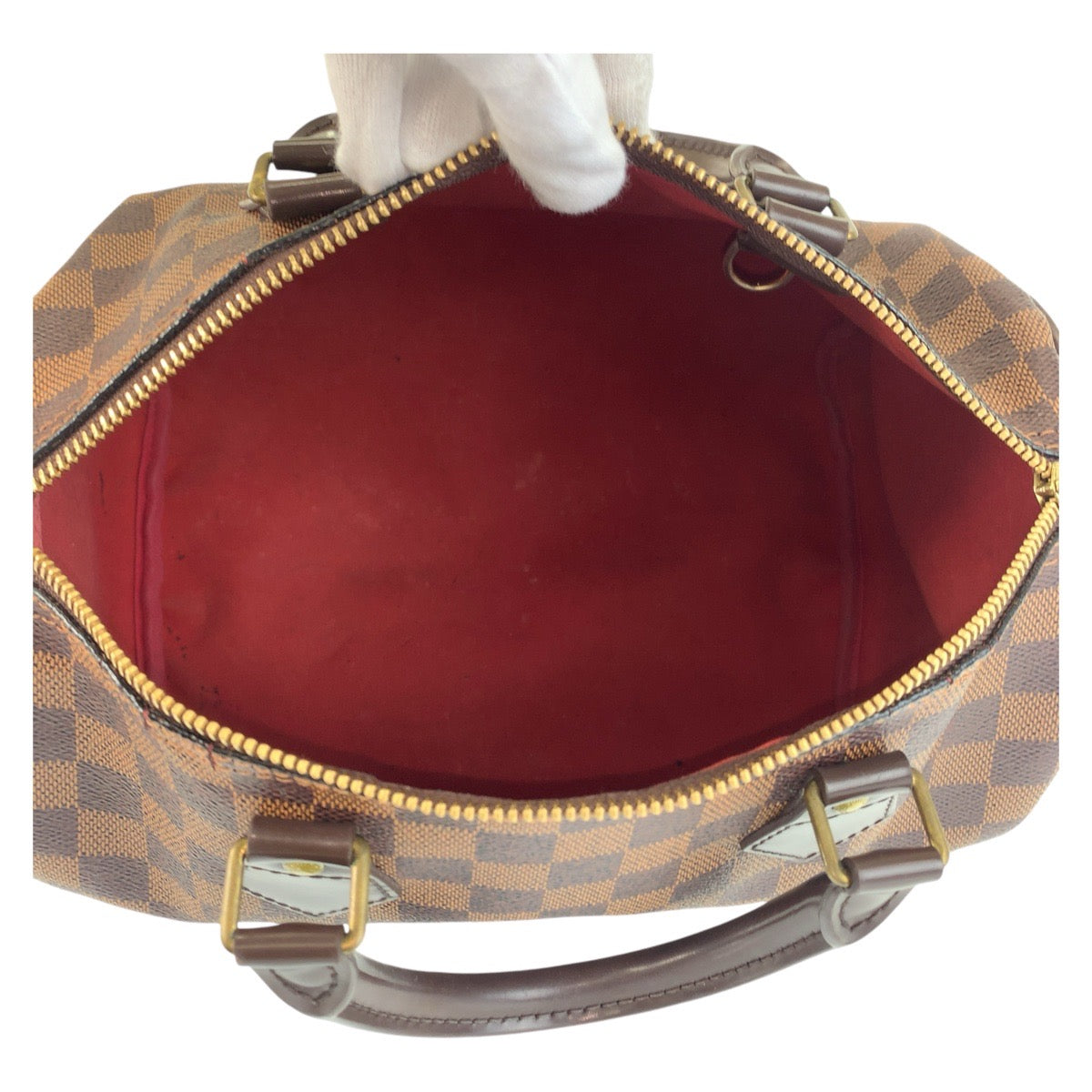 12914
LOUIS VUITTON ルイヴィトン ダミエ スピーディ30 ブラウン PVC N41531 ハンドバッグ ボストンバッグ  レディース