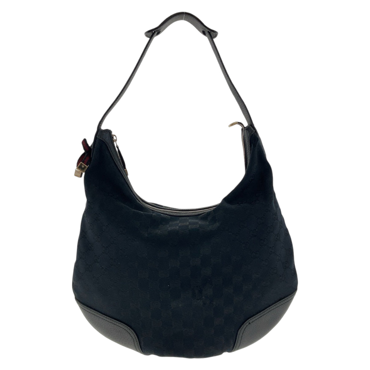 12188
GUCCI グッチ シェリーライン プリンシー ブラック シルバー金具 ゴールド金具 GGキャンバス / レザー 162882 ホーボー ショルダーバッグ  レディース