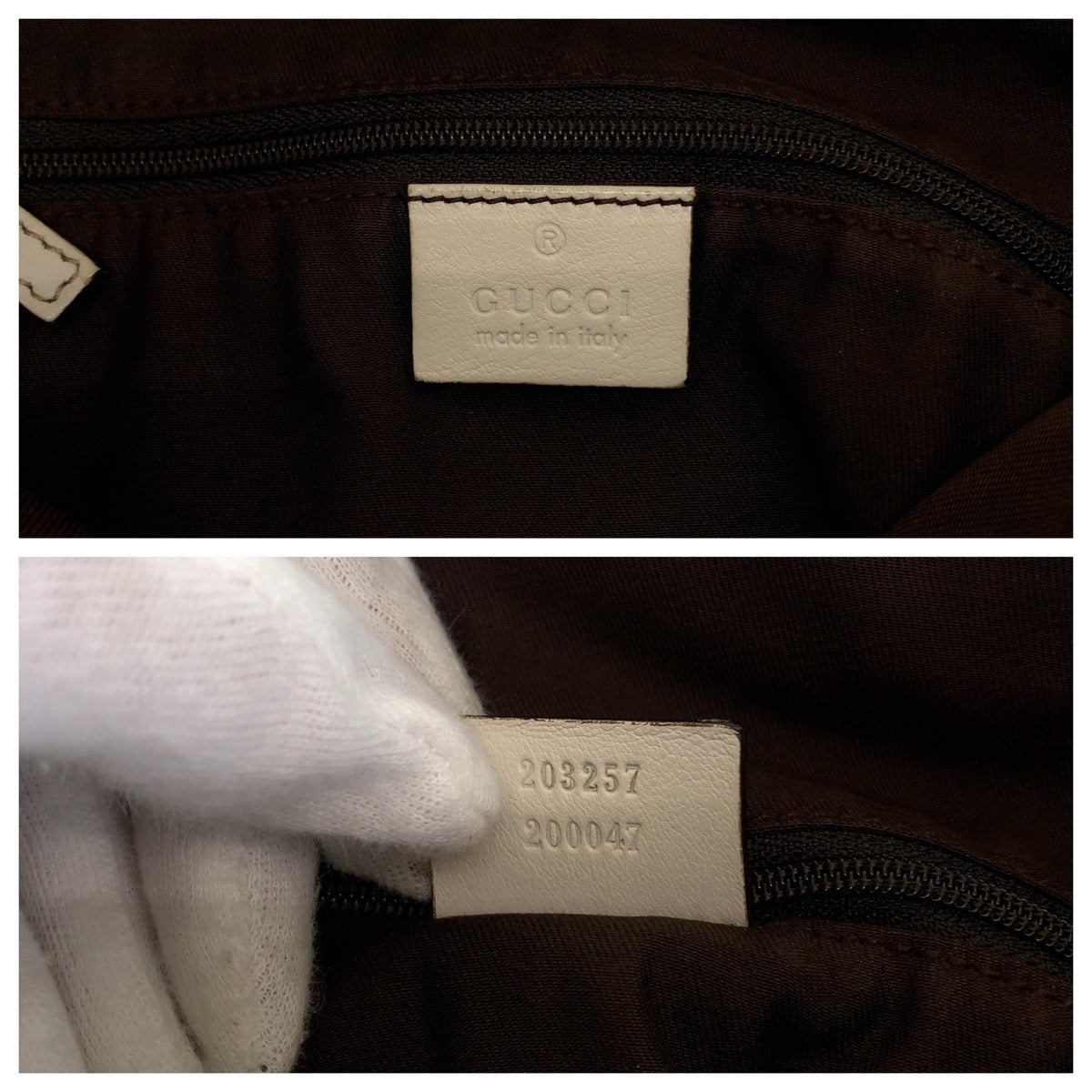 12187
GUCCI グッチ アビー ブラウン ホワイト ゴールド金具 GGキャンバス 203257 ショルダーバッグ ポシェット  レディース