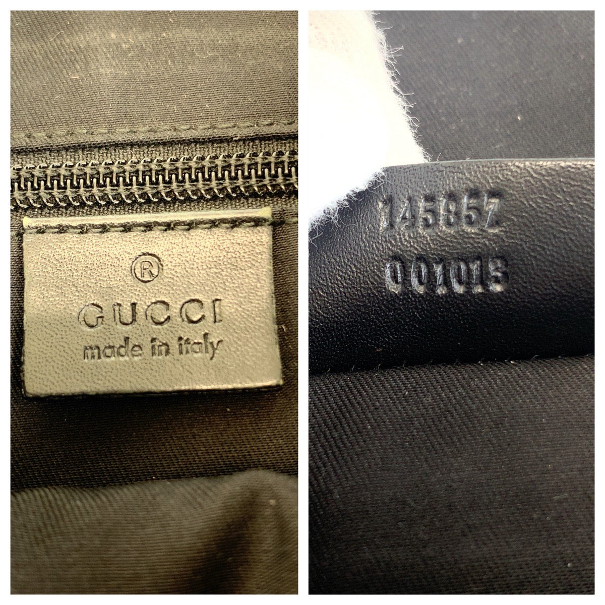 12182
GUCCI グッチ ブラック 黒 シルバー金具 GGキャンバス / レザー 145857 ショルダーバッグ ポシェット 男女兼用  メンズ ABP32