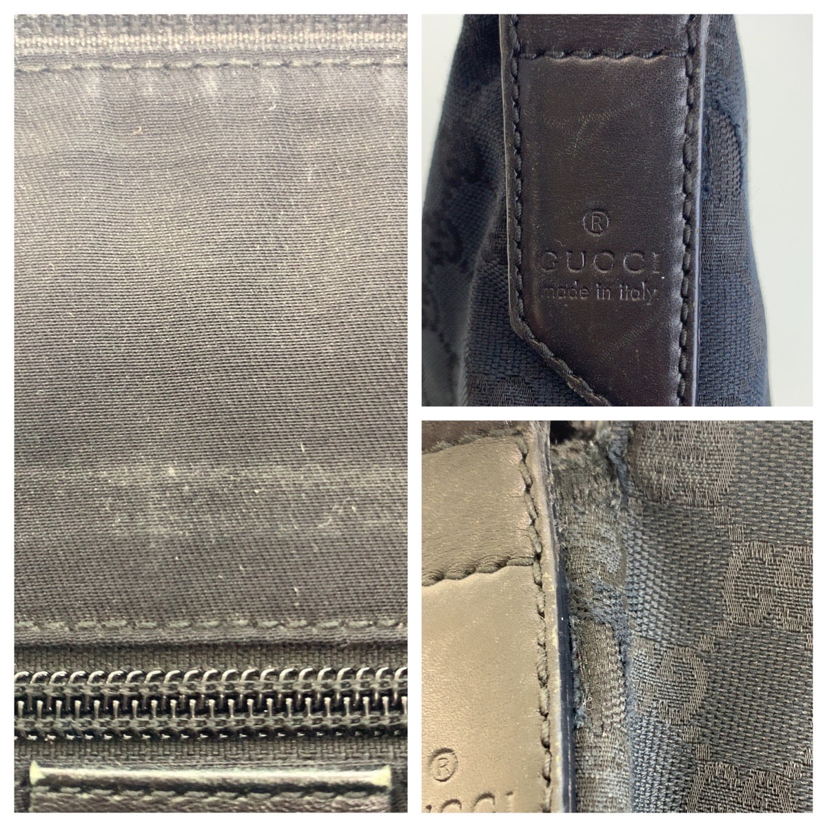 12182
GUCCI グッチ ブラック 黒 シルバー金具 GGキャンバス / レザー 145857 ショルダーバッグ ポシェット 男女兼用  メンズ ABP32