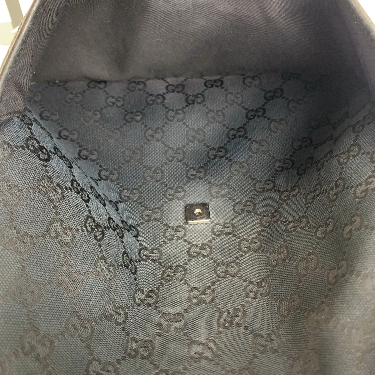 12182
GUCCI グッチ ブラック 黒 シルバー金具 GGキャンバス / レザー 145857 ショルダーバッグ ポシェット 男女兼用  メンズ ABP32