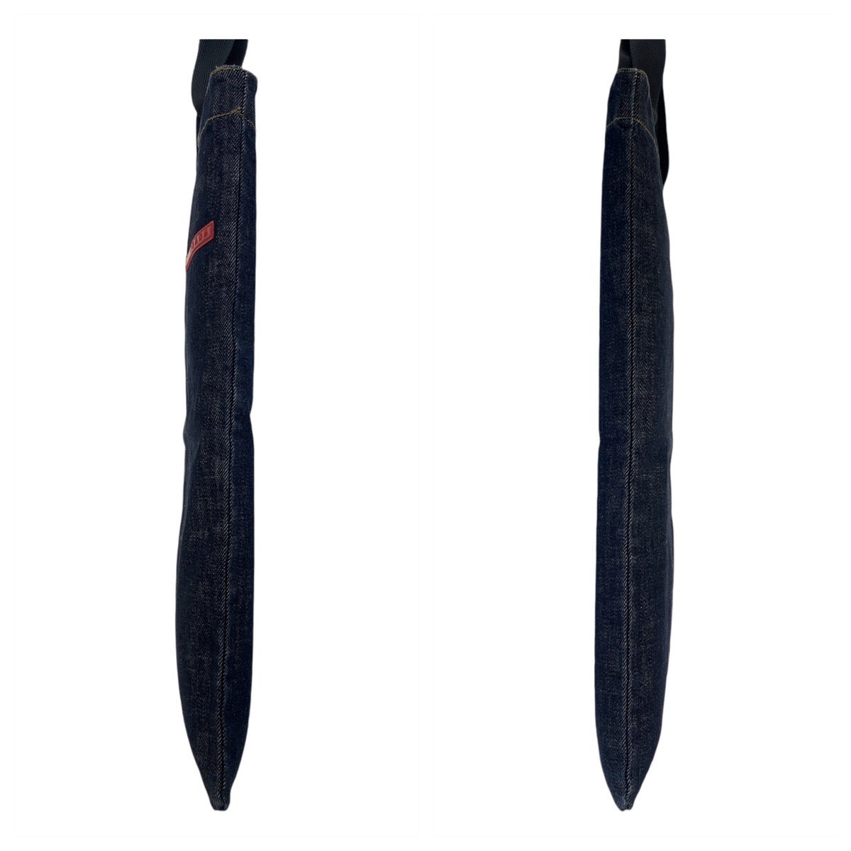 112181
PRADA SPORTS プラダスポーツ ネイビー ゴールド金具 コットンデニム トートバッグ ハンドバッグ  メンズ