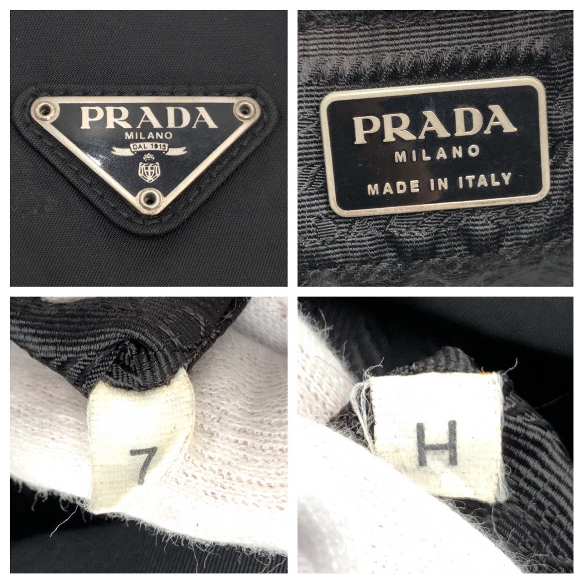 12915
PRADA プラダ テスート 三角ロゴ ブラック 黒 ナイロン トートバッグ ハンドバッグ  レディース