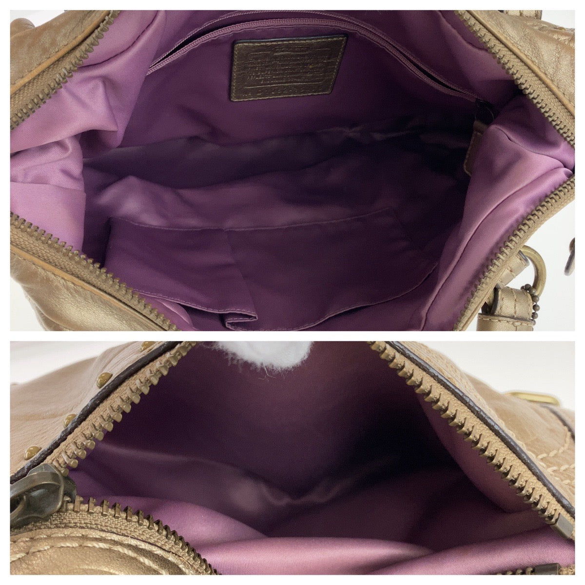 12168
COACH コーチ オプアート アレクサンドラ スタッズ レザー トートバッグ ショルダーバッグ 2way 斜め掛け可能  レディース AB5