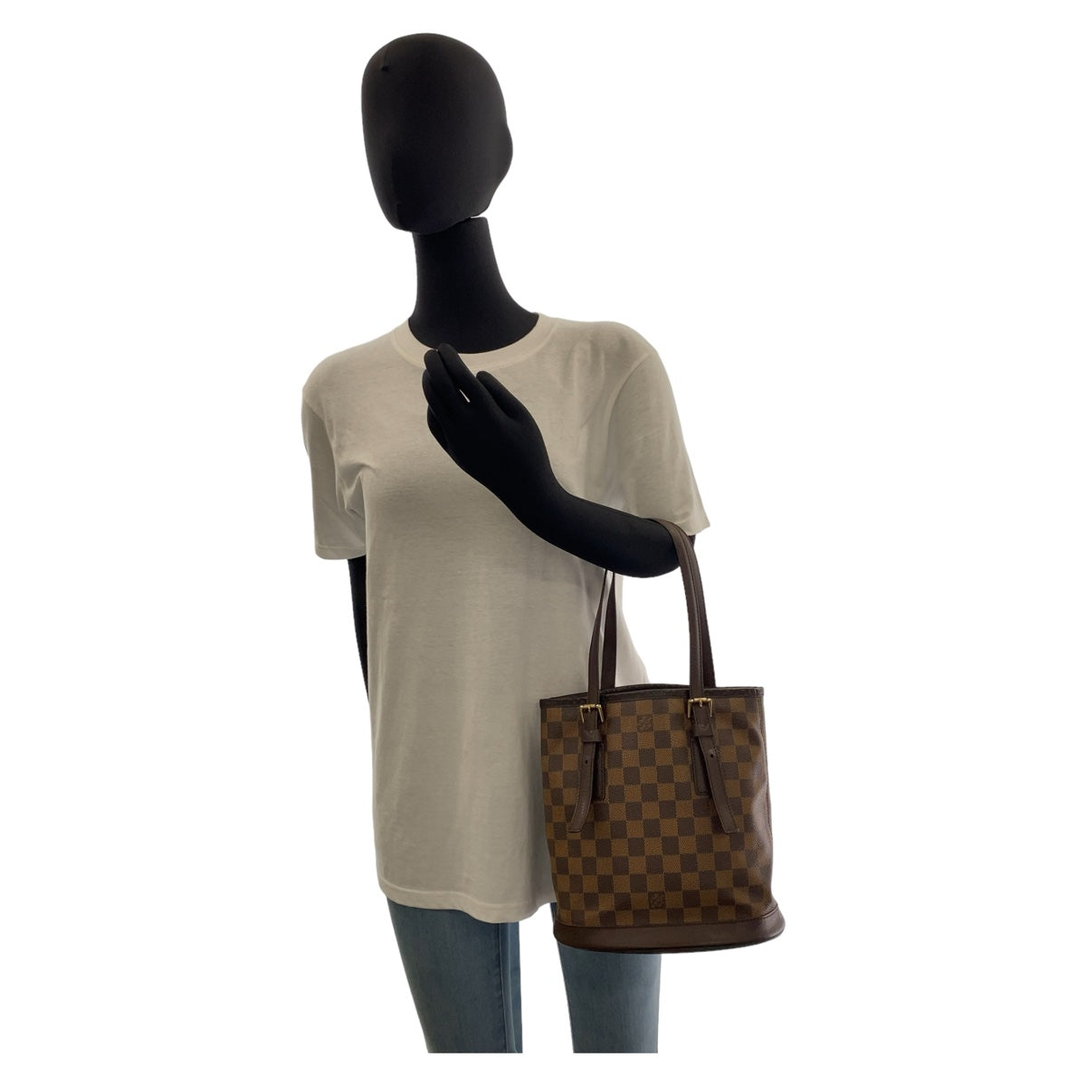 12156
LOUIS VUITTON ルイヴィトン ダミエ マレ ブラウン ゴールド金具 PVC N42240 ハンドバッグ トートバッグ ショルダーバッグ  レディース