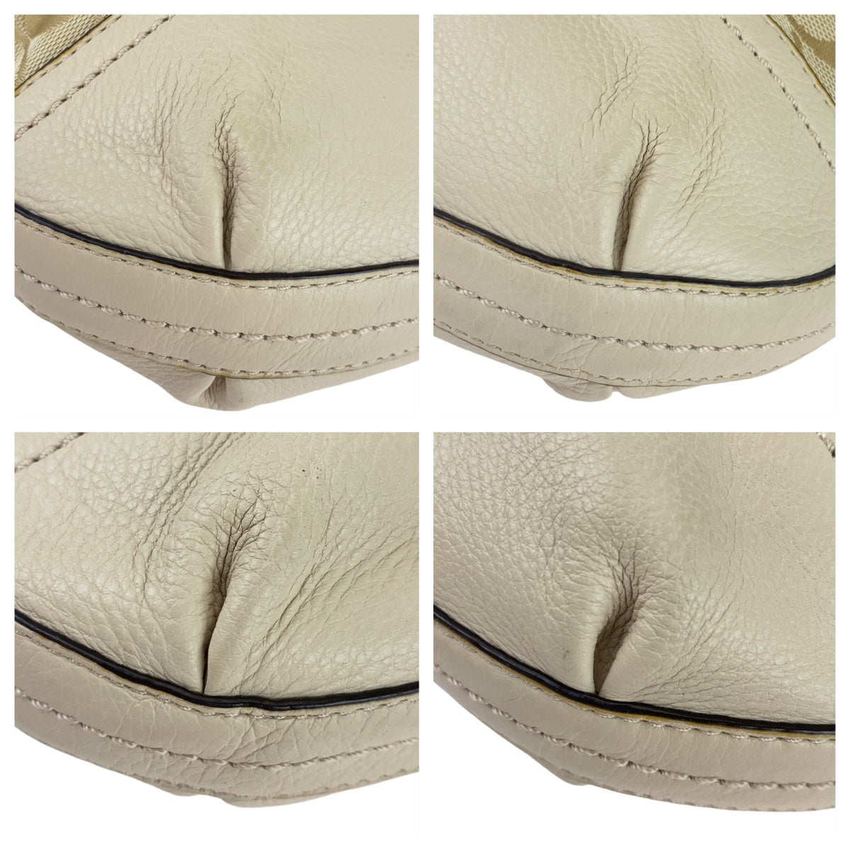 12148
 COACH Signature Beige Light Blue Gold Hardware Canvas/Leather Hobo Shoulder Bag Crossbody Bag for Women