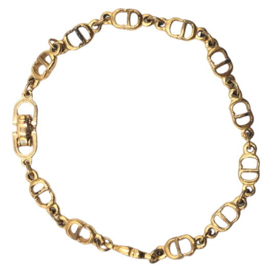 12917
Christian Dior クリスチャンディオール ヴィンテージ CDロゴ ゴールド メッキ ブレスレット  レディース