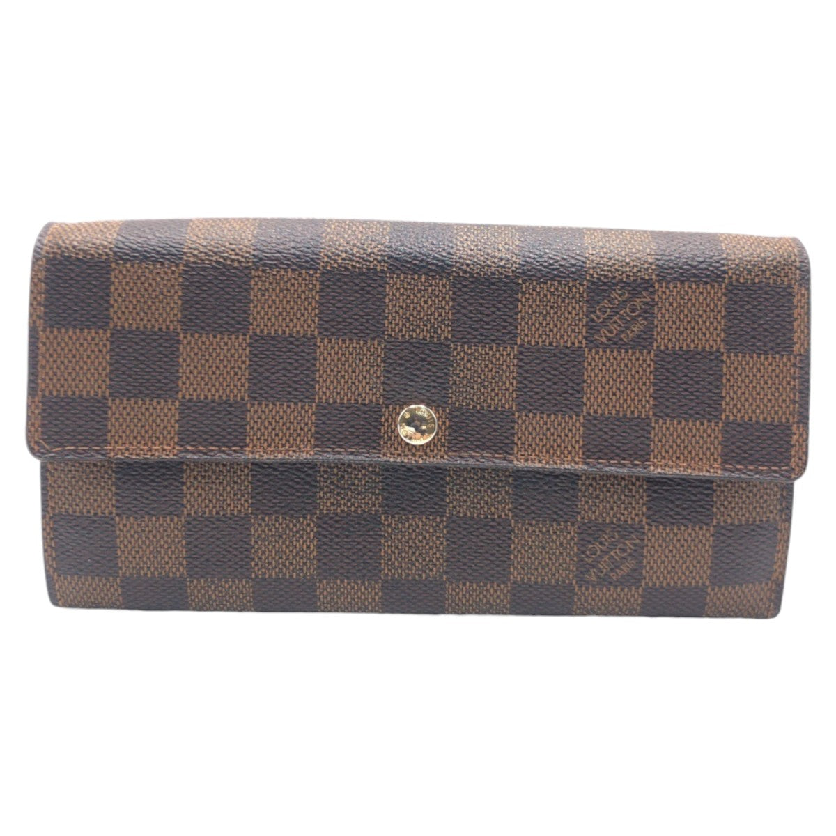 12813
LOUIS VUITTON ルイヴィトン ダミエ ポルトフォイユ サラ ブラウン ゴールド金具 PVC N61734 長財布 ロングウォレット  レディース