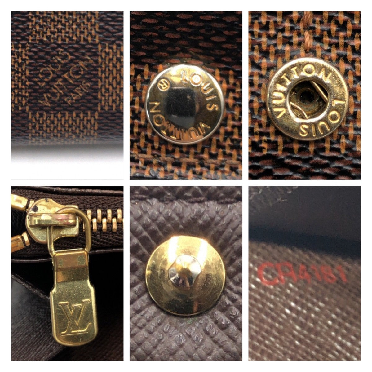 12813
LOUIS VUITTON ルイヴィトン ダミエ ポルトフォイユ サラ ブラウン ゴールド金具 PVC N61734 長財布 ロングウォレット  レディース