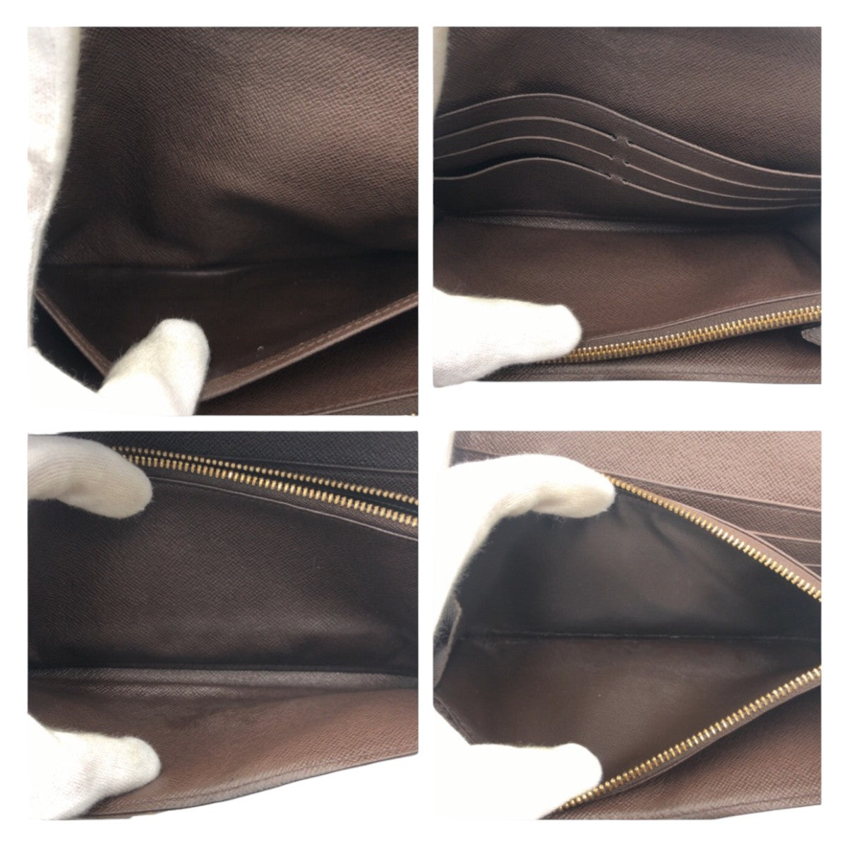 12813
LOUIS VUITTON ルイヴィトン ダミエ ポルトフォイユ サラ ブラウン ゴールド金具 PVC N61734 長財布 ロングウォレット  レディース