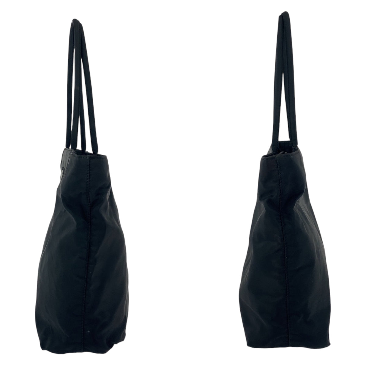 PRADA Prada Tessuto Triangle Logo Plate Black Silver Hardware Nylon Tote Bag Shoulder Bag Women's