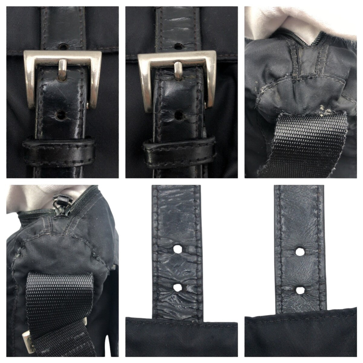 PRADA Prada Tessuto Triangle Logo Black Nylon Shoulder Bag Messenger Bag Men's