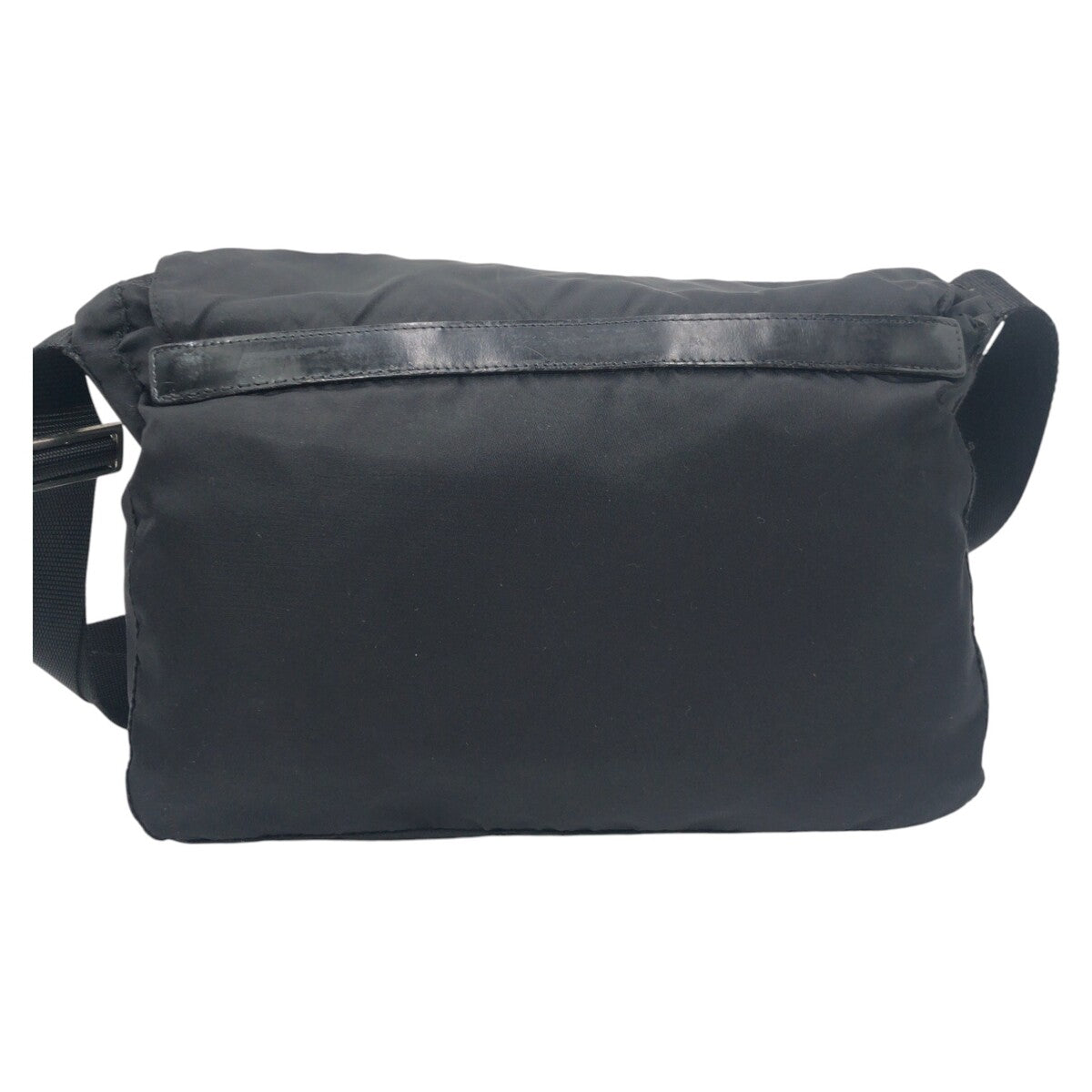 PRADA Prada Tessuto Triangle Logo Black Nylon Shoulder Bag Messenger Bag Men's