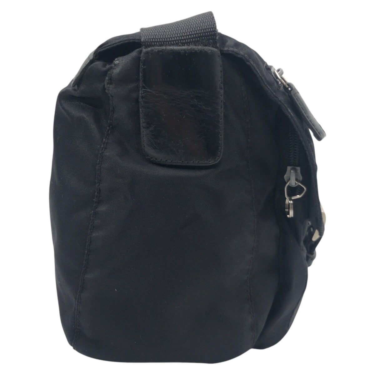 PRADA Prada Tessuto Triangle Logo Black Nylon Shoulder Bag Messenger Bag Men's