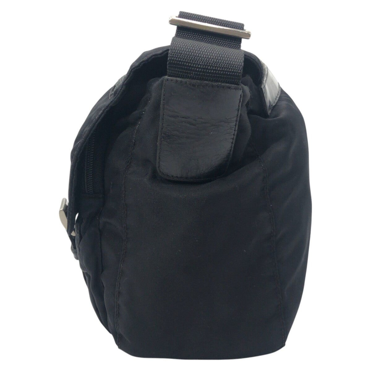 PRADA Prada Tessuto Triangle Logo Black Nylon Shoulder Bag Messenger Bag Men's