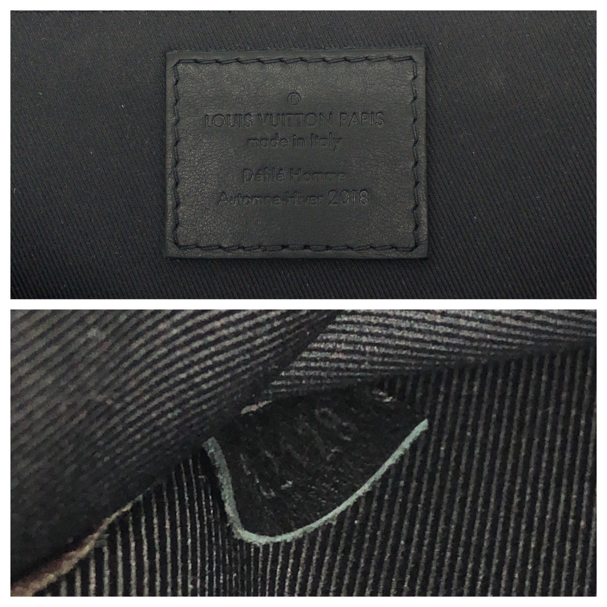 LOUIS VUITTON ルイヴィトン モノグラム エクリプス ポシェット コスモス ブラック 黒 シルバー金具 パテントレザー M63373 クラッチバッグ セカンドバッグ メンズ AB65