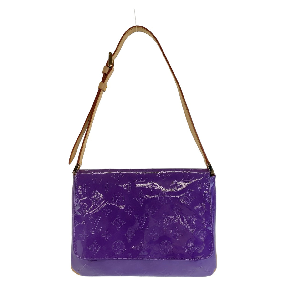 12142
LOUIS VUITTON ルイヴィトン ヴェルニ トンプソンストリート パープル ゴールド金具 パテントレザー / レザー M91214 ショルダーバッグ  レディース