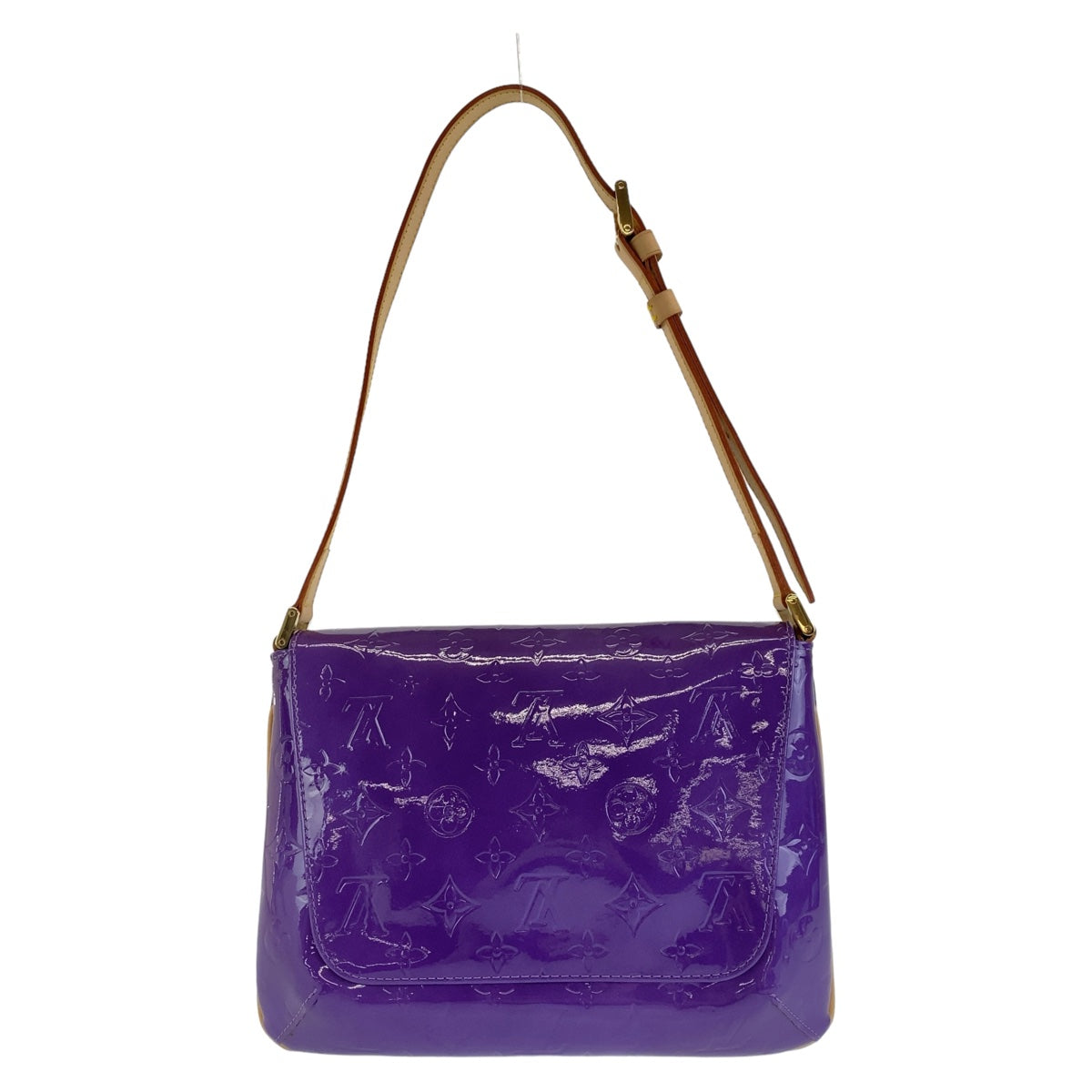 12142
LOUIS VUITTON ルイヴィトン ヴェルニ トンプソンストリート パープル ゴールド金具 パテントレザー / レザー M91214 ショルダーバッグ  レディース