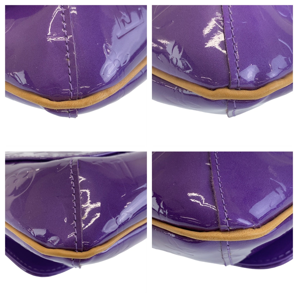12142
LOUIS VUITTON ルイヴィトン ヴェルニ トンプソンストリート パープル ゴールド金具 パテントレザー / レザー M91214 ショルダーバッグ  レディース
