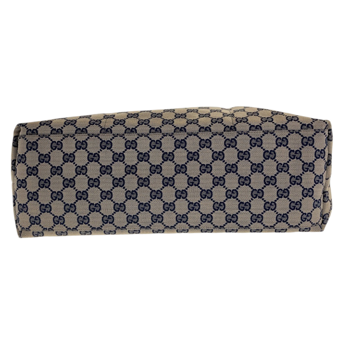 112141
GUCCI グッチ ネイビー グレー GGキャンバス / レザー 155524 トートバッグ ショルダーバッグ  レディース