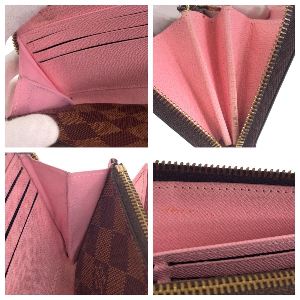 112137
LOUIS VUITTON ルイヴィトン ダミエ ジッピーウォレット ブラウン ゴールド金具 PVC N60473 長財布 ロングウォレット  レディース