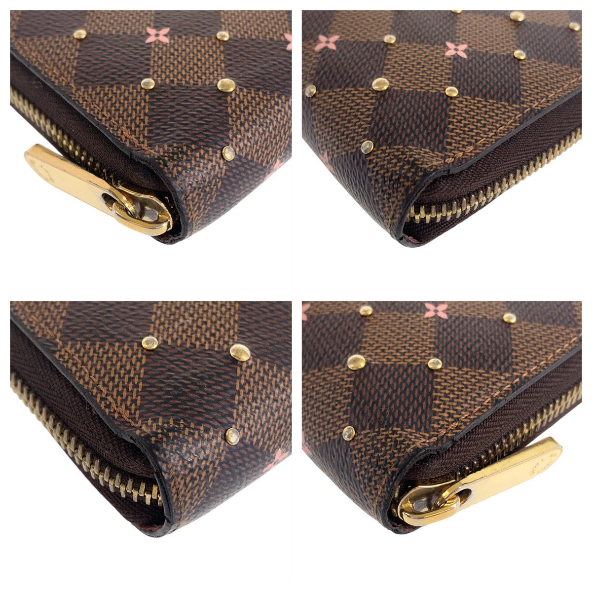 112137
LOUIS VUITTON ルイヴィトン ダミエ ジッピーウォレット ブラウン ゴールド金具 PVC N60473 長財布 ロングウォレット  レディース