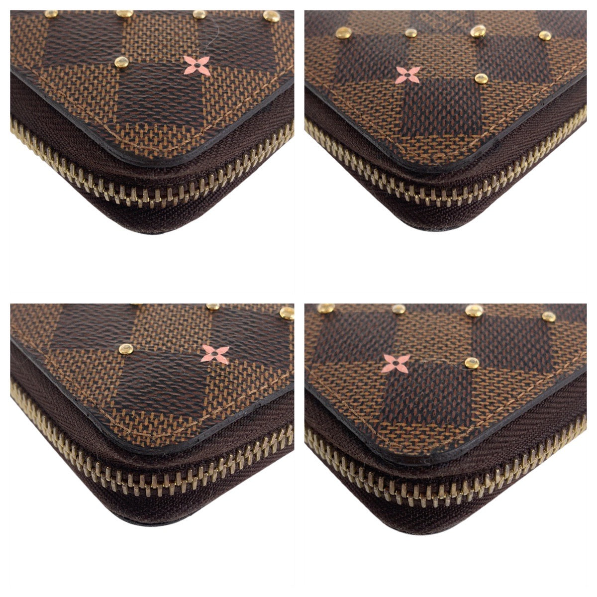 112137
LOUIS VUITTON ルイヴィトン ダミエ ジッピーウォレット ブラウン ゴールド金具 PVC N60473 長財布 ロングウォレット  レディース